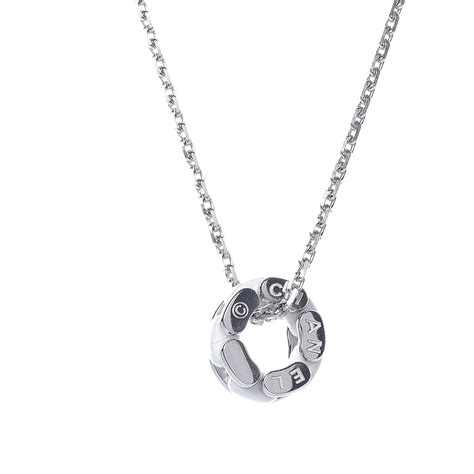 chanel white gold necklace|chanel necklace online shop.